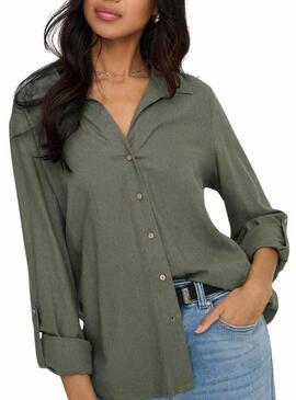 Camicia Only Goa verde per donna
