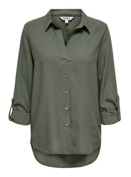 Camicia Only Goa verde per donna