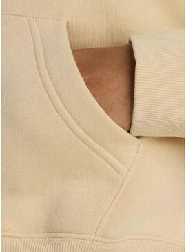 Felpa New Balance Fleece cammello per donna