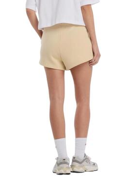 Shorts in pile New Balance color cammello per donna