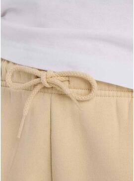 Shorts in pile New Balance color cammello per donna