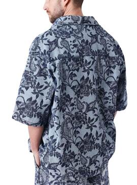 Camicia Project x Paris Jacquard blu per uomo