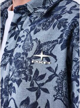 Camicia Project x Paris Jacquard blu per uomo