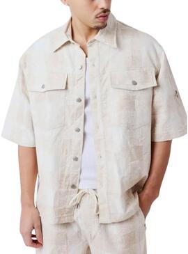 Camicia Project x Paris Jacquard beige per uomo