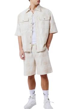 Camicia Project x Paris Jacquard beige per uomo