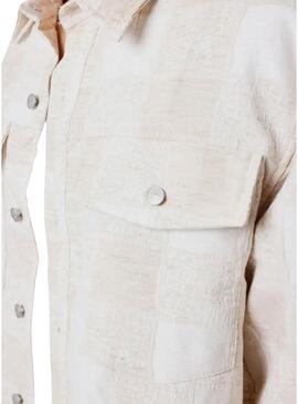 Camicia Project x Paris Jacquard beige per uomo