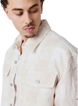 Camicia Project x Paris Jacquard beige per uomo