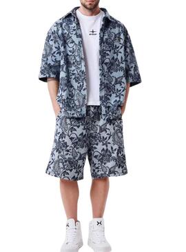 Progetto Bermuda x Paris Jacquard blu per uomo.