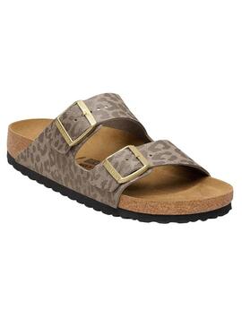 Sandali Birkenstock Arizona Leo beige per donna