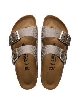 Sandali Birkenstock Arizona Leo beige per donna