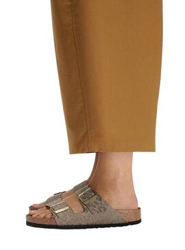 Sandali Birkenstock Arizona Leo beige per donna