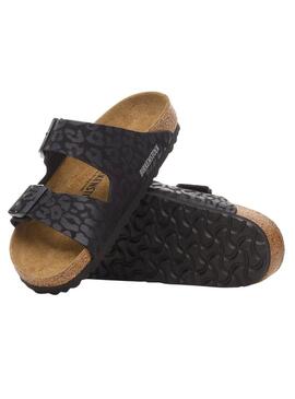 Sandali Birkenstock Arizona Leo neri per donna