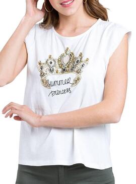 T-Shirt Naf Naf Crown Beige Donna