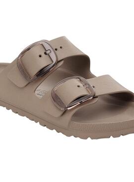 Sandali Birkenstock Arizona Big Buckle Eva beige per donna