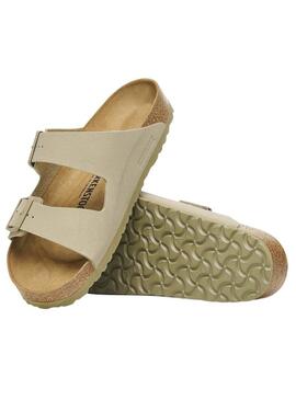 Sandali Birkenstock Arizona verde per donna.