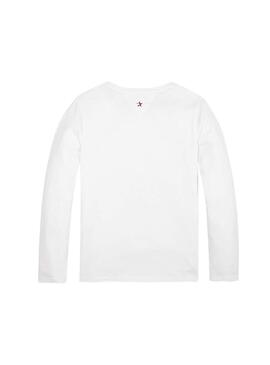 T-Shirt Tommy Hilfiger Essential Logo bianco Bambi