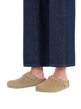 Zoccoli Birkenstock Boston verde.