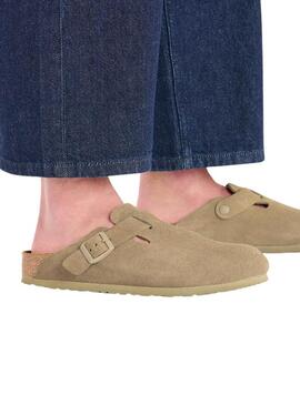 Zoccoli Birkenstock Boston verde.