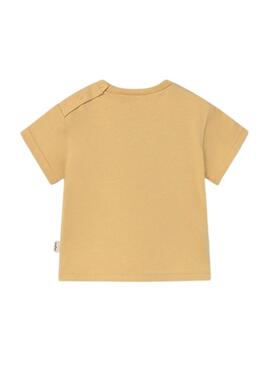 Maglietta Mayoral con messaggio mostarda per neonato.