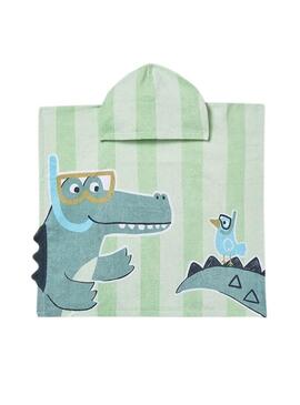 Accappatoio Mayoral coccodrillo verde menta per bambini