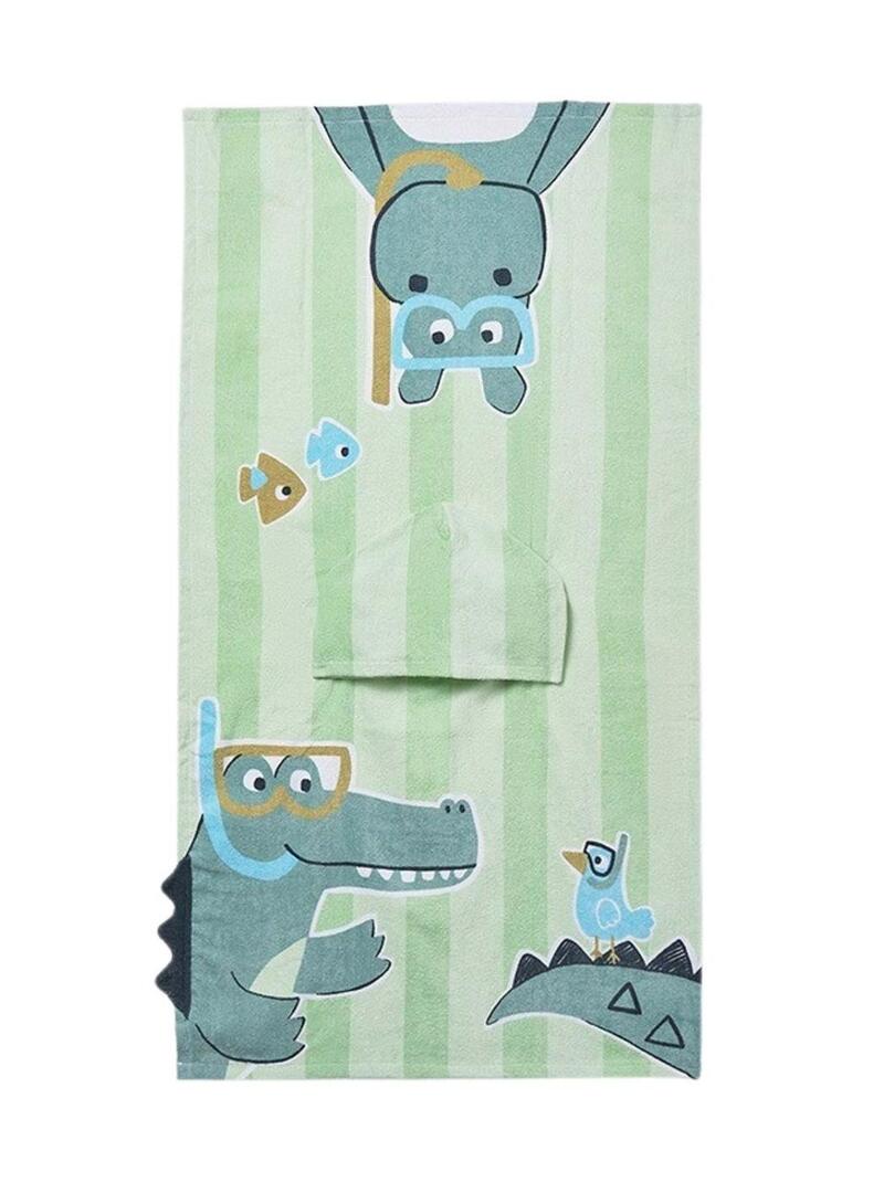 Accappatoio Mayoral coccodrillo verde menta per bambini