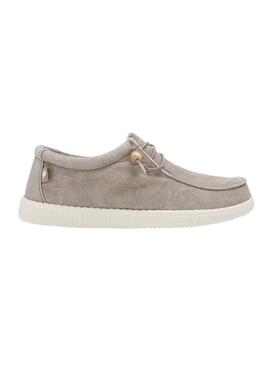 Scarpe Walkin Pitas Wallabi lavate beige per donna.