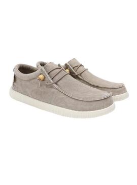 Scarpe Walkin Pitas Wallabi lavate beige per donna.