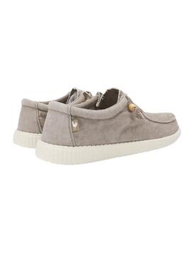 Scarpe Walkin Pitas Wallabi lavate beige per donna.