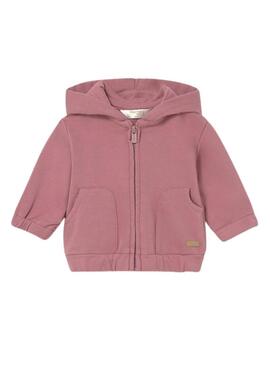 Felpa con cappuccio Mayoral rosa cipria per bambino