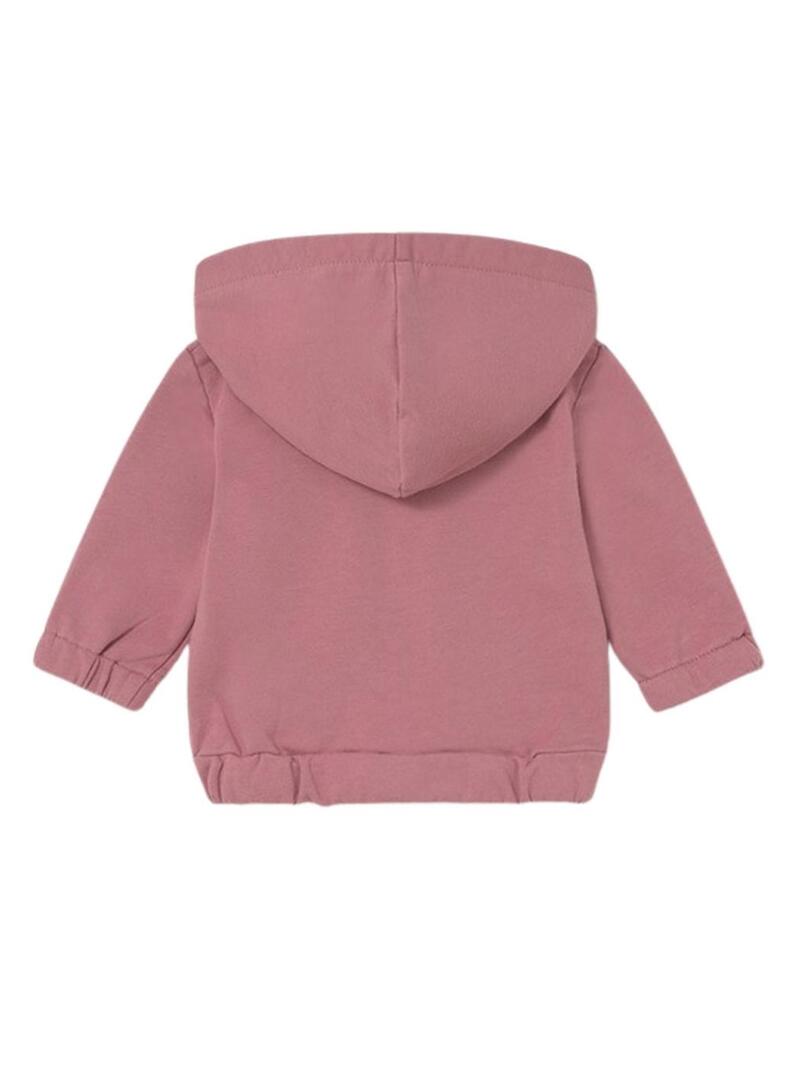 Felpa con cappuccio Mayoral rosa cipria per bambino