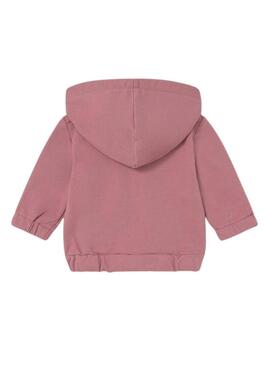 Felpa con cappuccio Mayoral rosa cipria per bambino