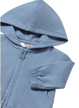 Felpa con cappuccio Mayoral blu cielo per bambini