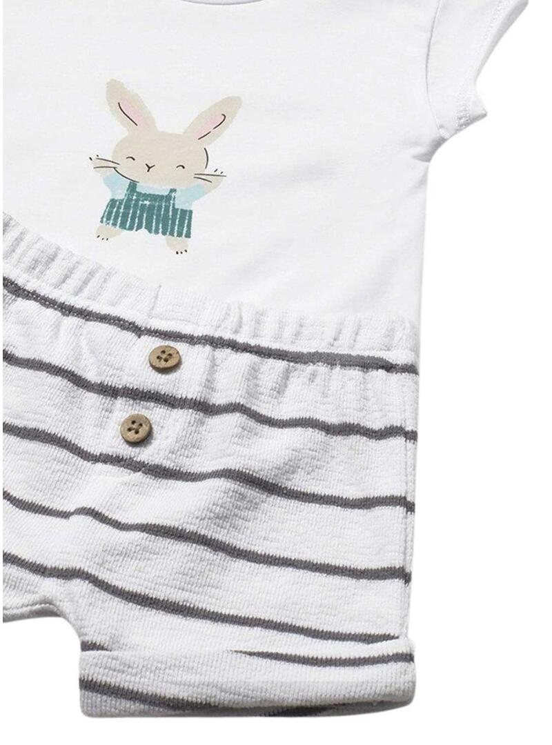 Pacco 4 pezzi bambino magliette e pantaloncini verde acqua e grigio
