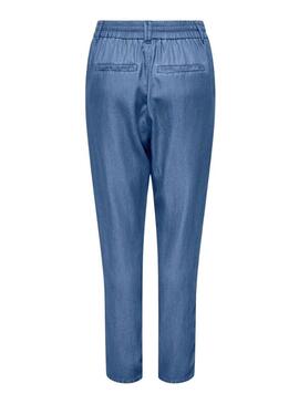 Pantaloni Only Poptrash Charis blu per donna