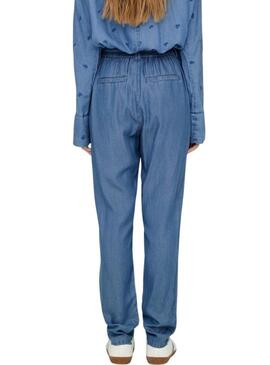 Pantaloni Only Poptrash Charis blu per donna