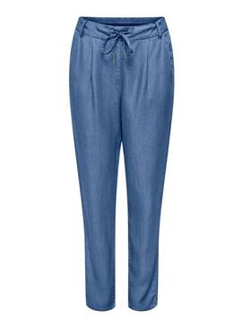 Pantaloni Only Poptrash Charis blu per donna