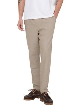 Pantaloni Only and Sons Linus beige per uomo