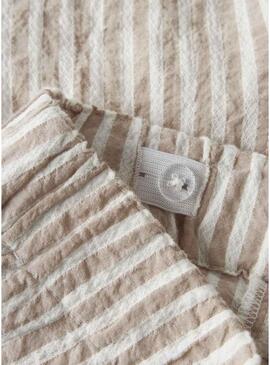 Bermuda Name It Edenis a righe color cannella per bambino.