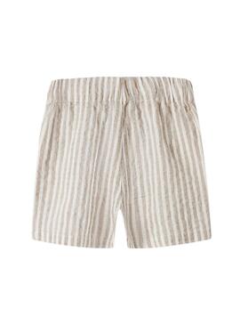 Bermuda Name It Edenis a righe color cannella per bambino.