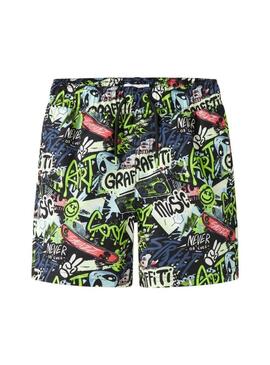 Costume da bagno Name It Zatoony nero per bambino