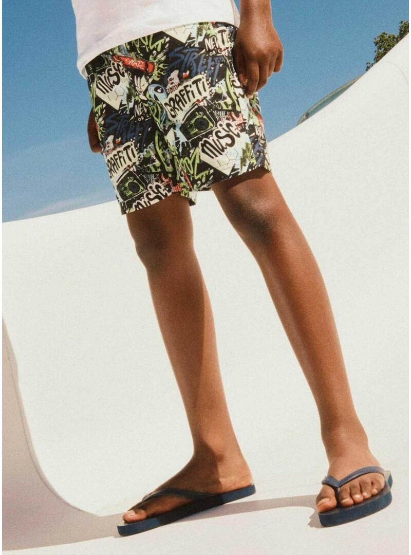 Costume da bagno Name It Zatoony nero per bambino