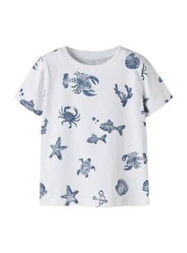 Maglietta Name It Fille stampata bianca per bambina