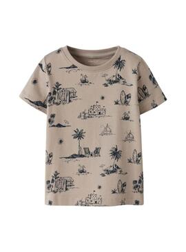 Maglietta Name It Fille color tostato per bambino.