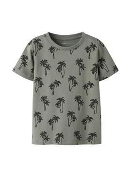 Maglietta Name It Fille stampata con palme verdi per bambino