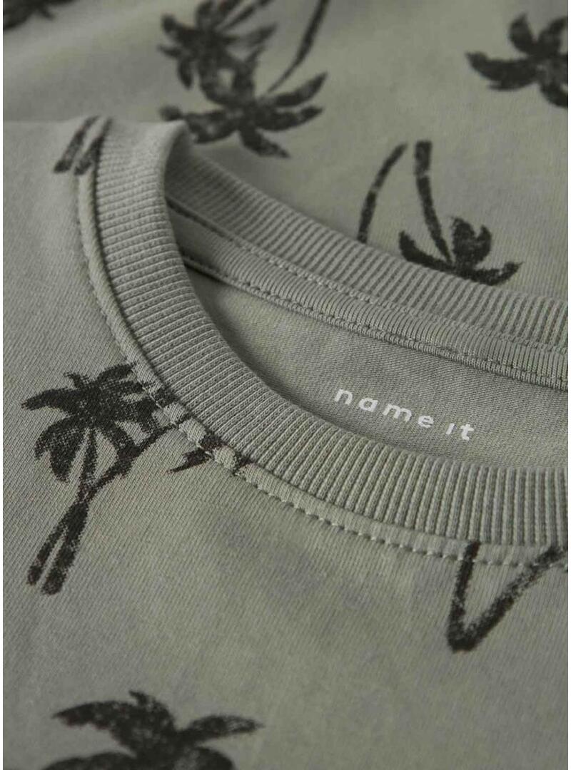 Maglietta Name It Fille stampata con palme verdi per bambino