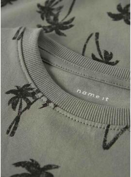 Maglietta Name It Fille stampata con palme verdi per bambino