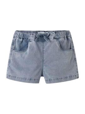 Short in denim Name It Bella Baggy lavato chiaro per ragazze