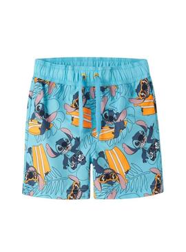 Costume da bagno Name It Mouritz Stitch turchese per bambino