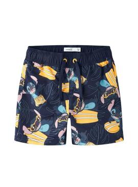 Costume da bagno Name It Mouritz Stitch marino per bambino