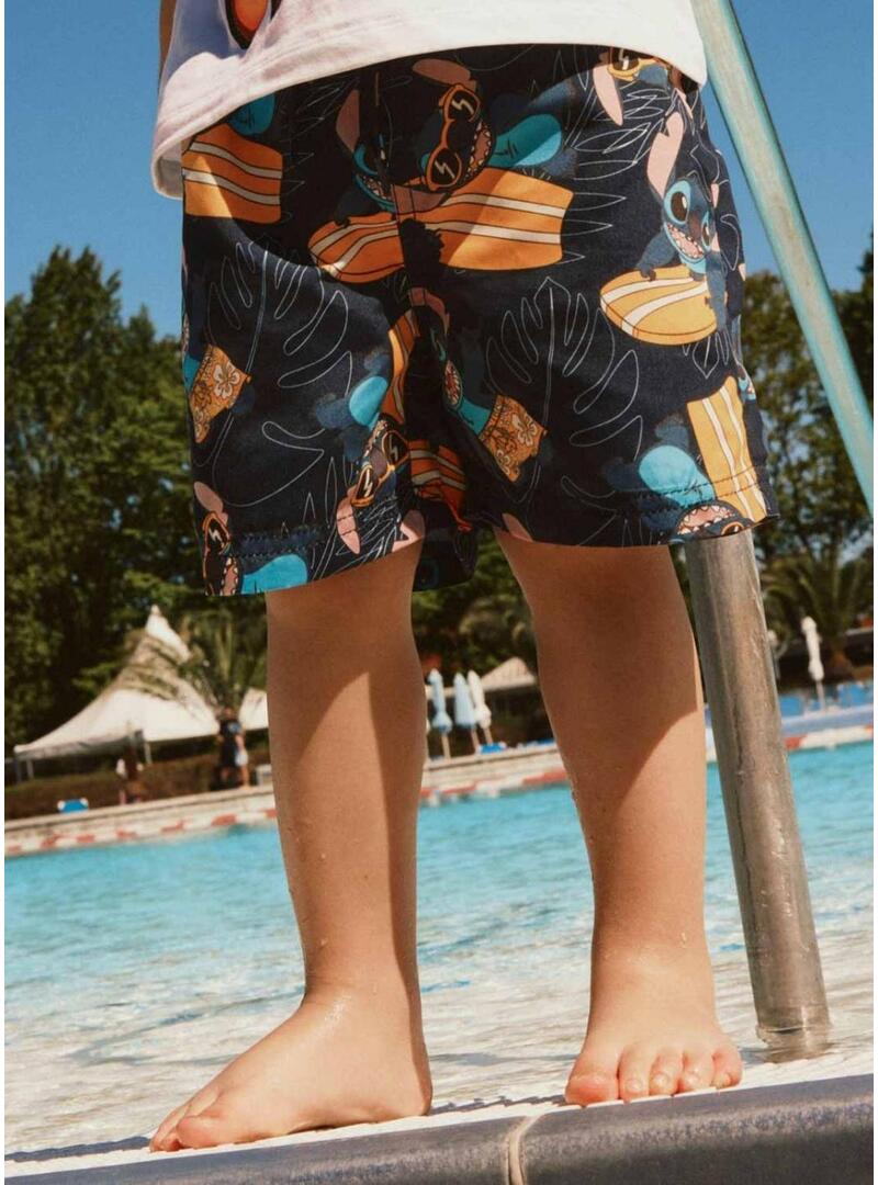 Costume da bagno Name It Mouritz Stitch marino per bambino